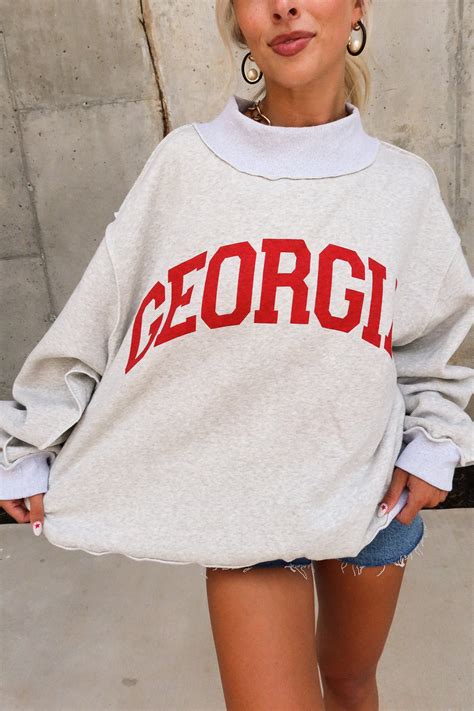 Georgia Reversible Mock Neck Sweatshirt - Lizard Thicket