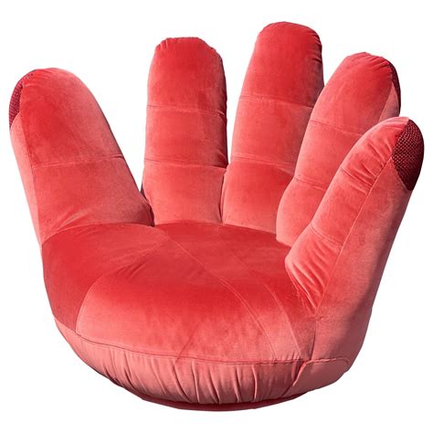 Vintage Pink/ Red Velvet Swivel Hand Chair For Sale at 1stDibs