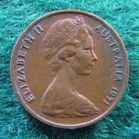 Australian 1971 1 Cent Queen Elizabeth Coin - Gumnut Antiques