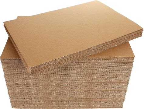 50 Pack Corrugated Cardboard Sheets 11 x 16.5 Inches Cardboard Sheets ...