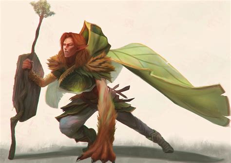 [Art] Alathea, my Wood Elf Circle of the Moon Druid, as she enters ...