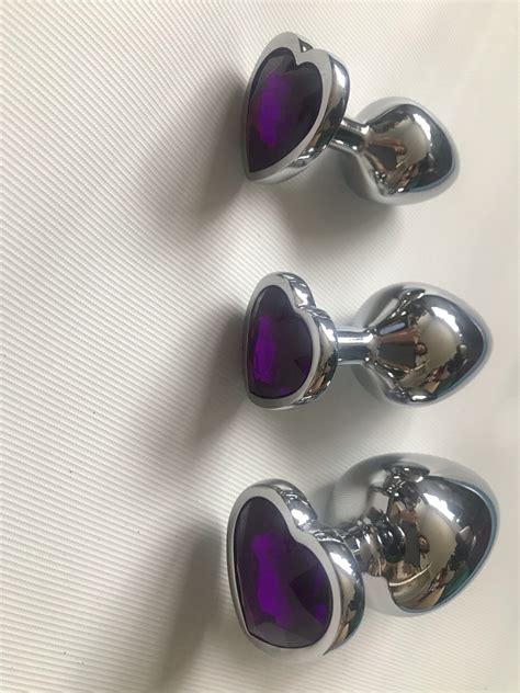 Purple heart butt plug, 3 sizes – Bondatrix