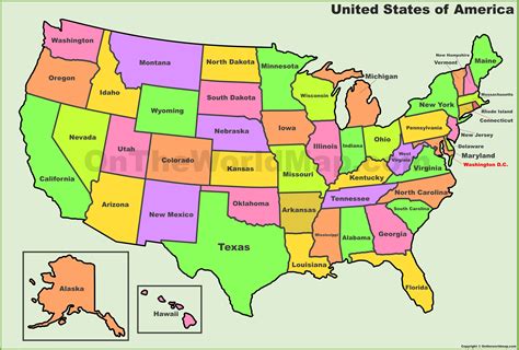 USA States Map | List of U.S. States | U.S. Map