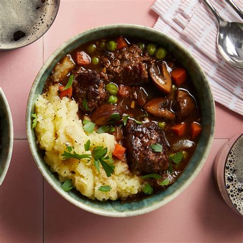 Beef & Mushroom Stew with Mashed Potatoes | Recipe | Beef and mushroom ...