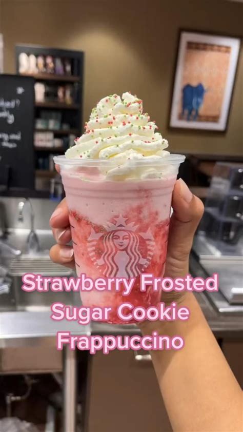 Strawberry frosted sugar cookie frappuccino starbucks kid friendly ...