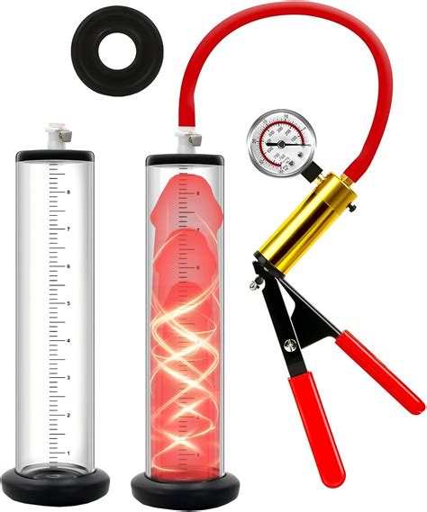 Amazon.com: Penis Pump Manual Penis Pumps with Metal Handle Dick Pump with Pressure Gauge Sex ...