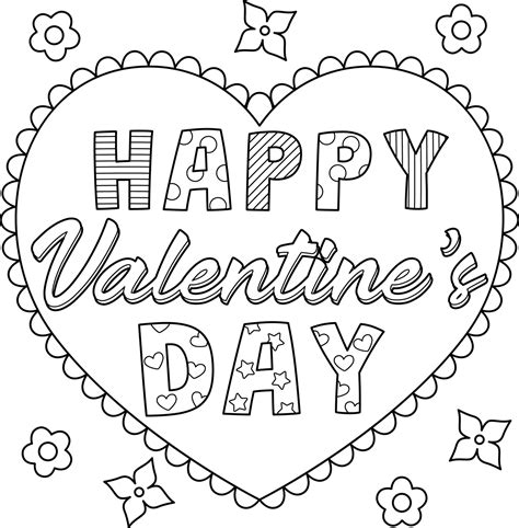 Easy Valentine Coloring Pictures Free Printable Fun! - Printables for Everyone