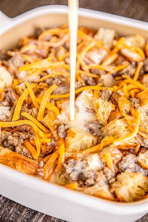 Sausage Croissant Breakfast Casserole - Plain Chicken