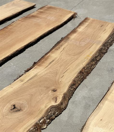 Amazon.com: 1.75 Inch Thick Unfinished White Oak Wood Slabs with Live ...