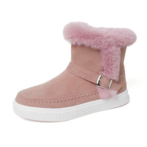 Elecsop Snow Boots for Women, Comfortable Non-Slip Pink Winter Boots ...