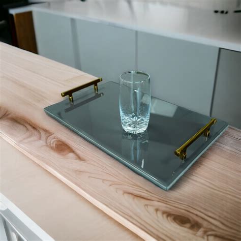 Luxury Glass Tray with Handles