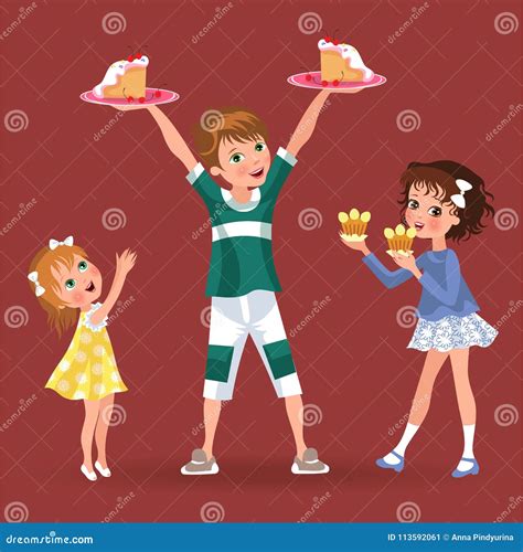 Brother And Sisters Cartoon Vector | CartoonDealer.com #42988053