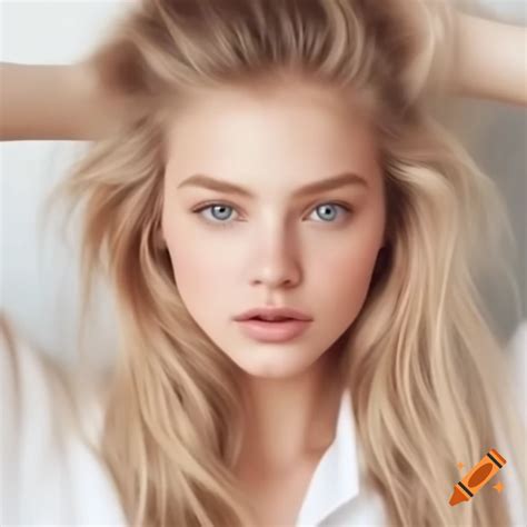 Selfie of a woman with blonde hair on Craiyon