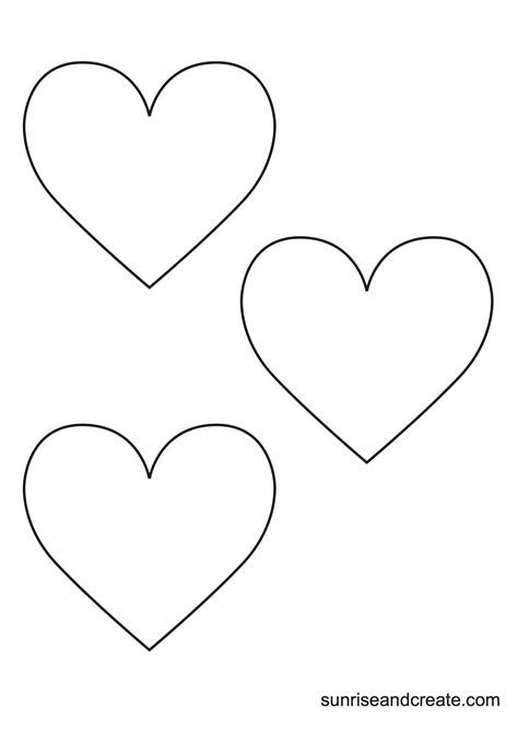 Free Printable Heart Templates (Different Sizes & Colored Hearts)