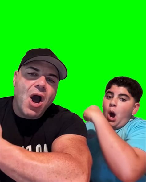 He Gets 5 Big BOOMS meme - A.J. and Big Justice (Green Screen) - CreatorSet