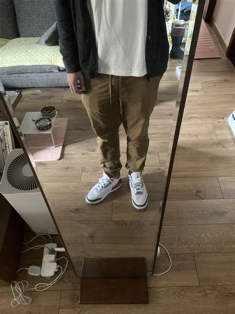 Fire red 3s in what I like to call my generic saturday attire. : r/Sneakers