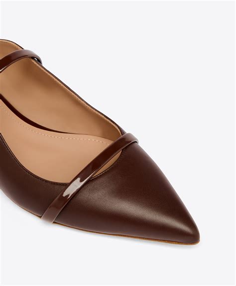 Brown Leather Flat Mules | Malone Souliers