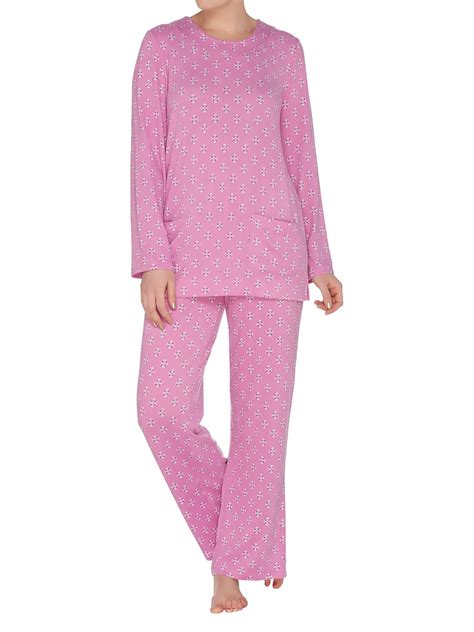 CAROLE HOCHMAN Size PL Printed Hacci Lounge Pajama Set MAUVE - NYC Moda ...