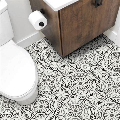 Tile Sticker Kitchen, Bath, Floor, Wall Waterproof & Removable Peel N ...