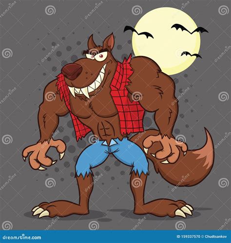 Angry Werewolf Cartoon Mascot Character Stock Vector - Illustration of ...