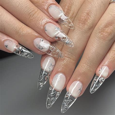 18 Clear Nail Designs, From Translucent French Tips To 3D Details