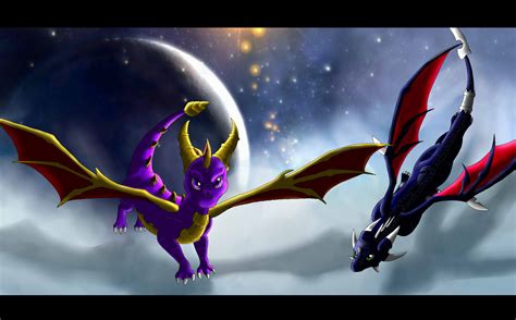 Epic Spyro & Cynder Wings – Dawn of the Dragon HD Wallpaper by kryptangel92