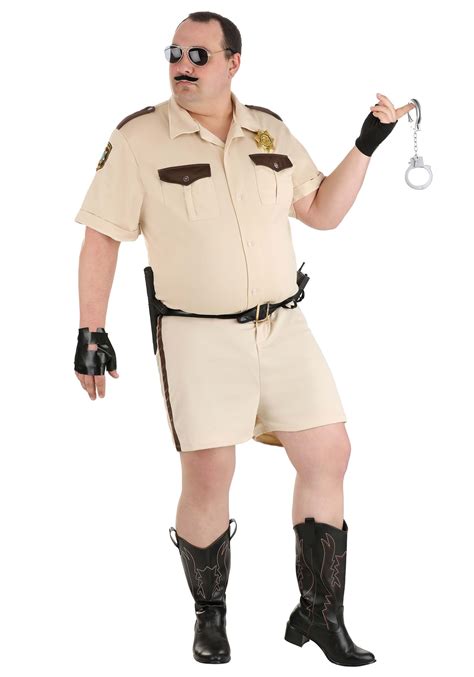 Men's Plus Size Reno 911 Deluxe Lt. Dangle Costume | Police Costumes