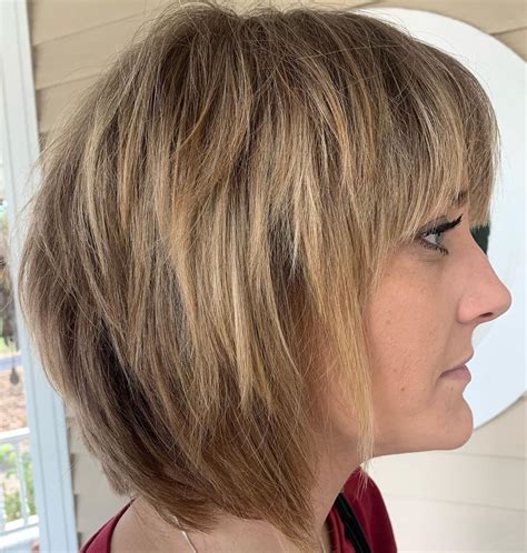 Chin Length Layered Bob Hairstyles For Over 60