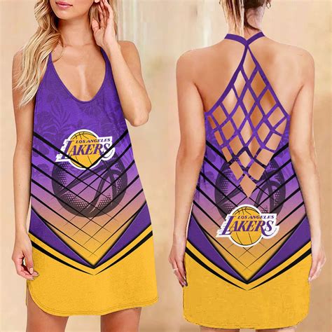Los Angeles Lakers Criss-Cross Dress 15 – Sportique-shop.com