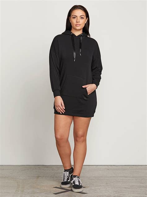 Buy black hooded jumper dress cheap online