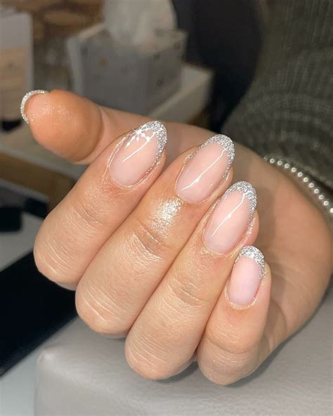 33 Best Silver Glitter French Tip Nails To Try