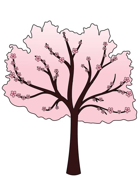 How To Draw Cherry Blossom Tree Step By Step at Georgia Lucas blog