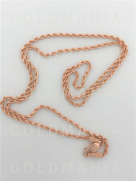 Rose Gold Rope Chain Necklace | canoeracing.org.uk