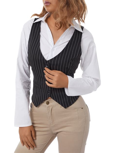 Customer reviews for Multitrust Women Dressy Vest Slim Fit Button Down ...