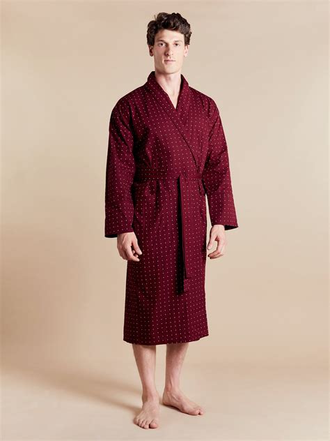 Lightweight Men's Dressing Gown (Tosca Red) | Bown of London