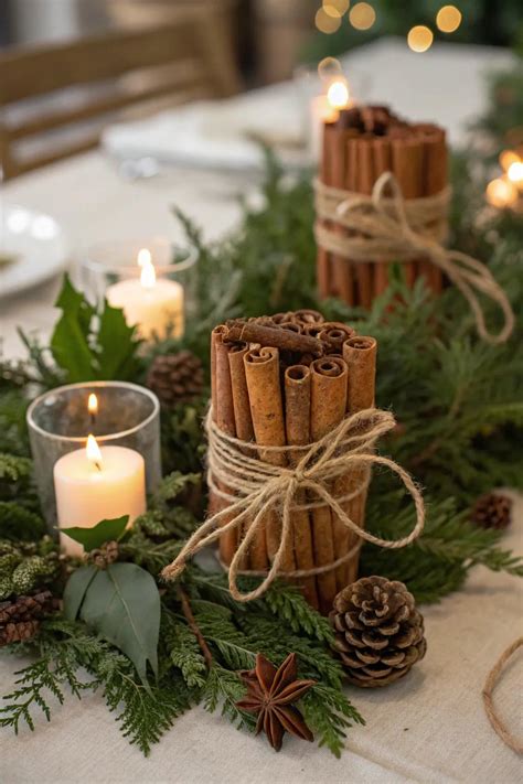 17+ Charming Rustic Christmas Centerpiece Ideas - Vervilla