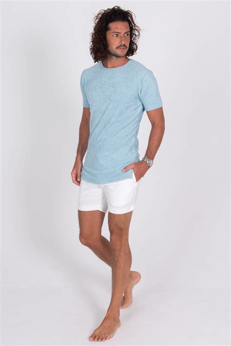 Terry Cloth Shirt - M / Amalfi Azure | Slim fit, Terry, Weekend casual