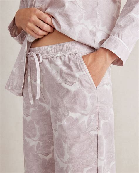 Organic Cotton Poplin Botanical Pajama Pants | Haven Well Within
