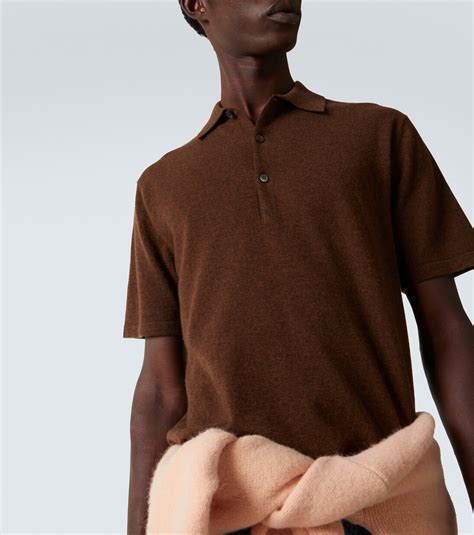 Cashmere polo shirt in brown - Arch 4 | Mytheresa