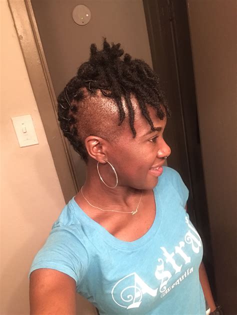 Short Loc Mohawk Hairstyles Female
