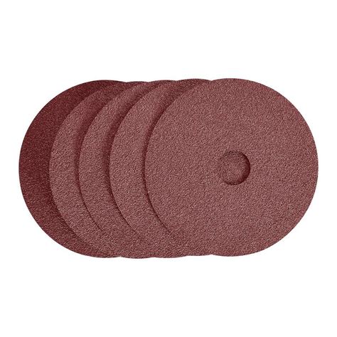 4-1/2 in., 80 Grit Fiber Sanding Discs, 5 Pack