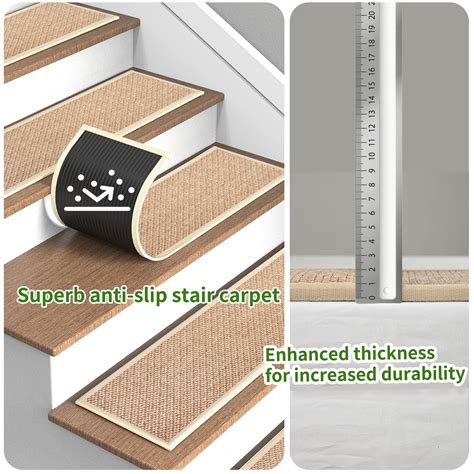 Snapklik.com : Soft,Thick,and Comfortable Natural Linen Carpet Stair ...