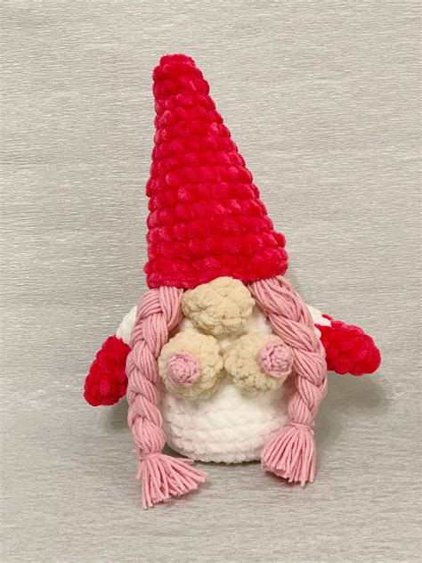 Crochet pattern gnome with penis DIY funny toy handmade