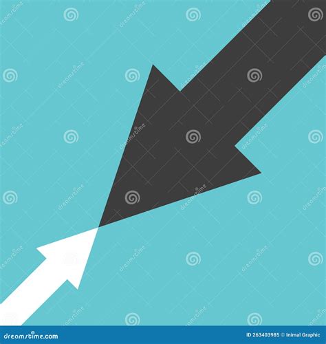 Opposite small, big arrows stock vector. Illustration of injustice ...