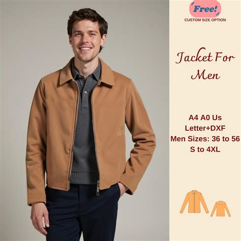 Men's Jacket Sewing Pattern, Western Jacket, Shirt Jacket Pattern for ...