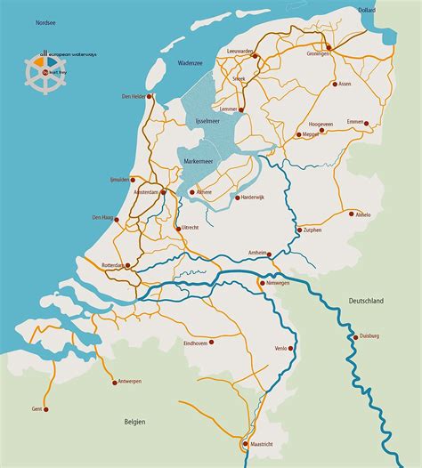 Map Of Dutch Waterways