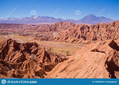 San Pedro River`s Valley in Atacama Desert - Chile Stock Photo - Image ...