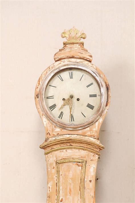 19th Century Swedish Floor Clock Scraped to Original Lovely Natural ...