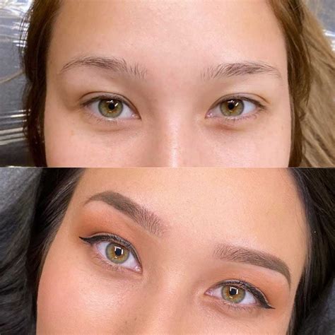 Powder Brows Before and After Pictures | Ombre eyebrows, Permanent ...