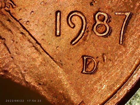 RARE 1987 D Lincoln Memorial Penny with ERRORS! RPM D/D! Misplaced Mint ...